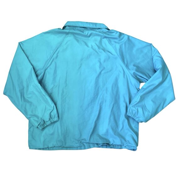Vintage 90s Coach Jacket Nylon Windbreaker Blue Made in USA Embroidered Logo XL - Picture 2 of 9